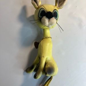 Herman pecker yellow leather vintage rare cat 9"